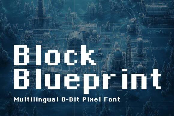 Block Blueprint Font for Business Branding