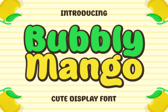 Bubbly Mango: A Playful Display Font for Kids-Centric Editorial Design