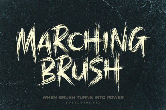 Marching Brush Typeface Brings Raw Horror Energy to Display Design