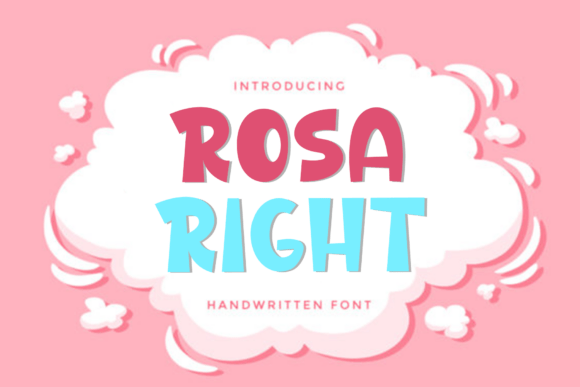 Rosa Right Font for Festive Design