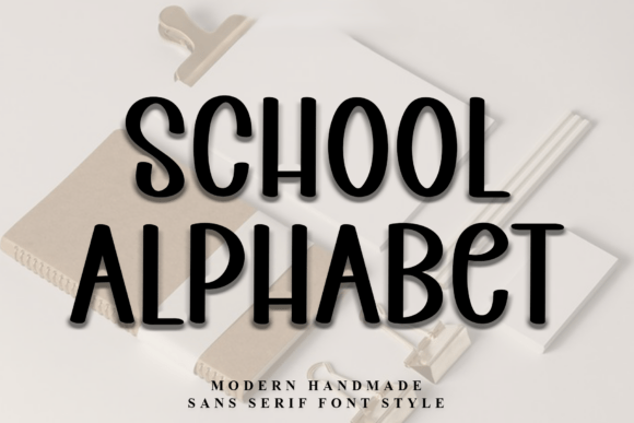 School Alphabet: A Unique Display Font for Handmade Products