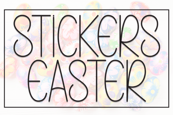 Stickers Easter Font for Creative Makers