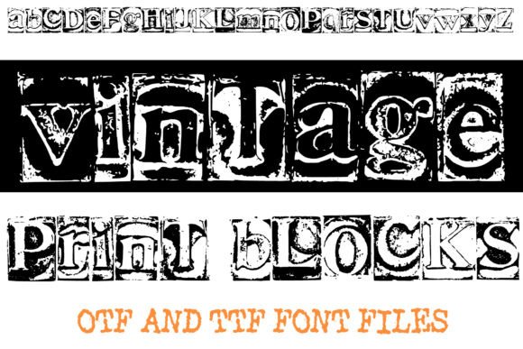 Vintage Print Blacks: A Display Font with Letterpress Soul